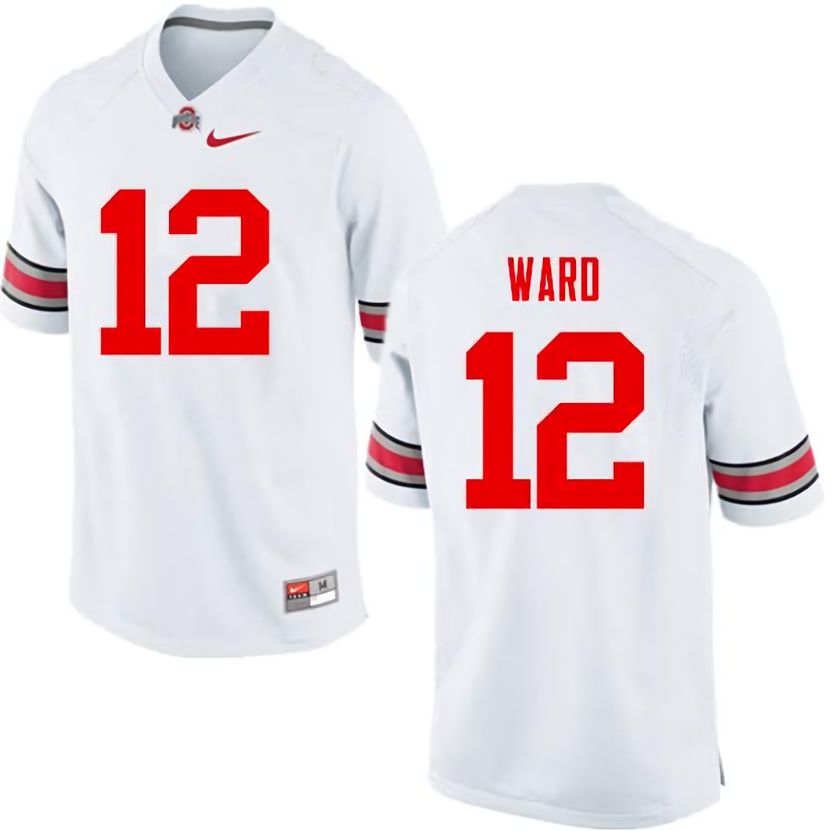 Denzel Ward Ohio State Buckeyes Men's NCAA #12 Nike White College Stitched Football Jersey HNK4756OI